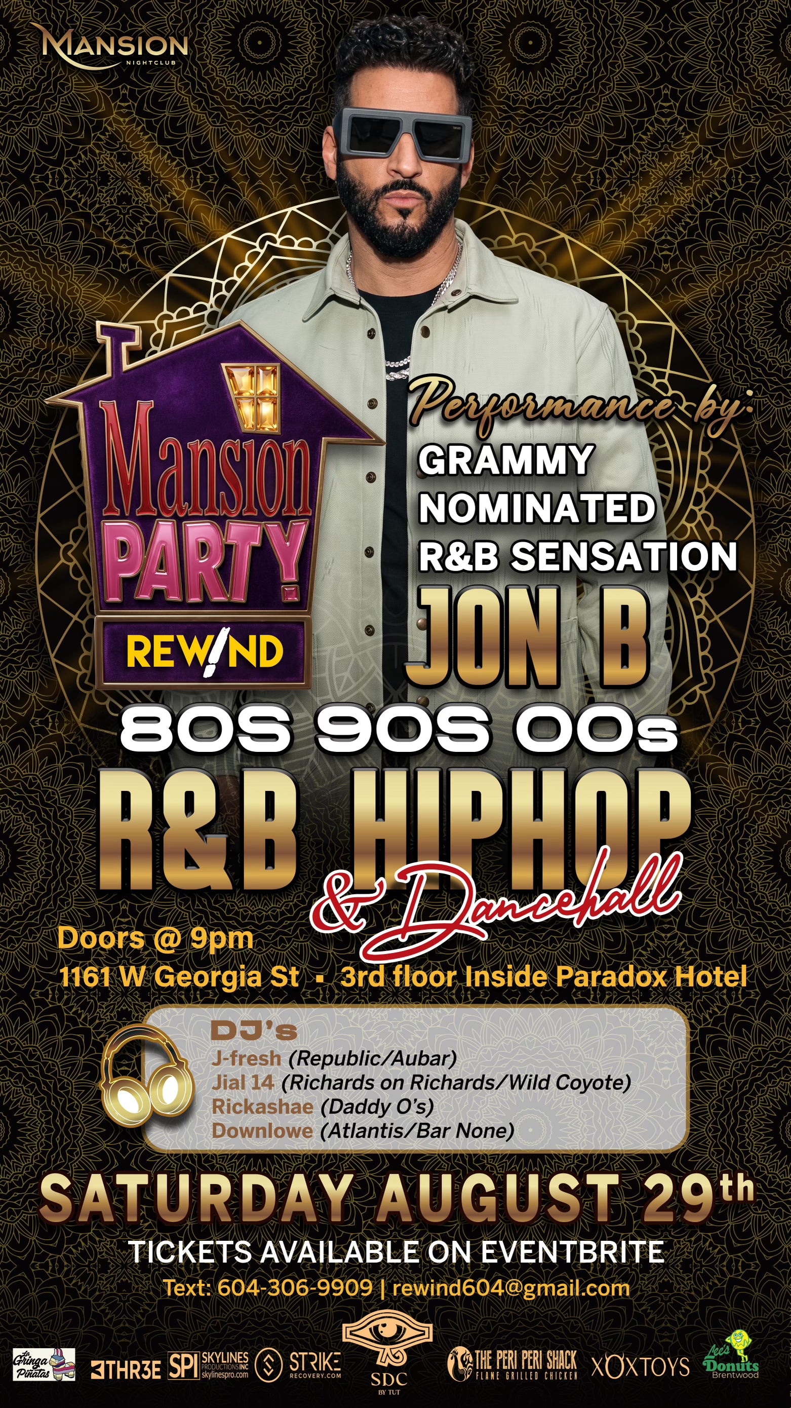 Rewind Party Featuring 90s R&amp;B Sensation Jon B!